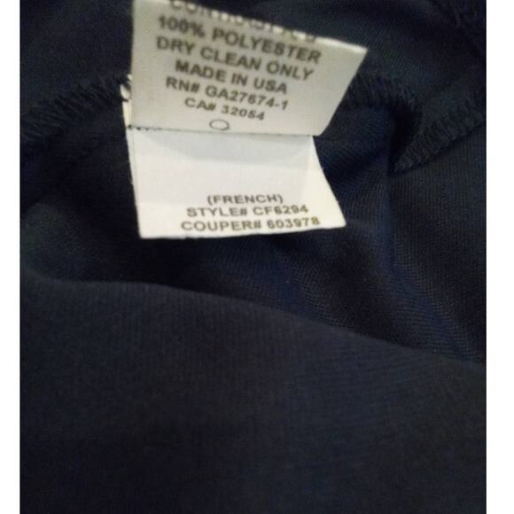 Eva Franco Maryanne Navy Blue Retro Clipdot Ruffle Dress - 2 - Picture 12 of 12